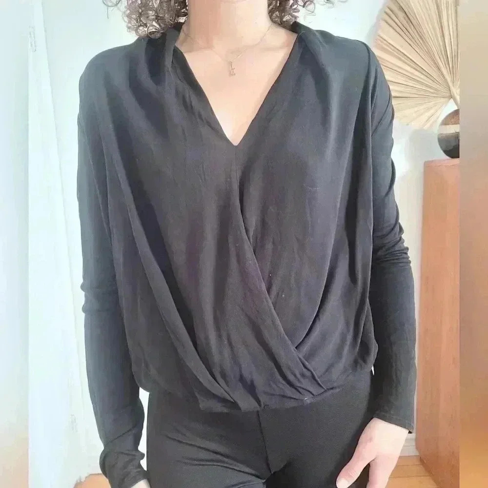 Massimo Dutti Black Blouse View 3
